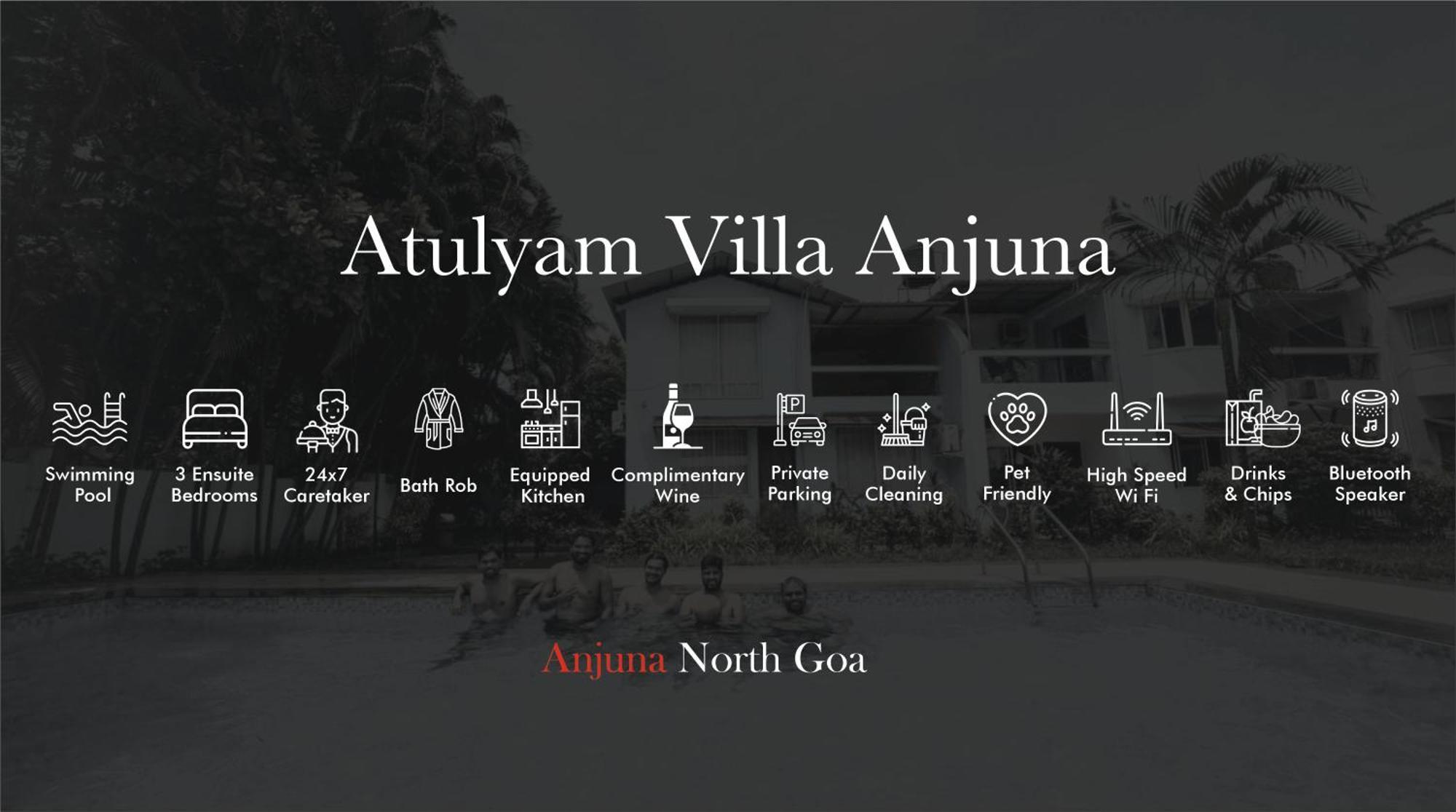 Atulyam Villa- Анжуна Екстер'єр фото